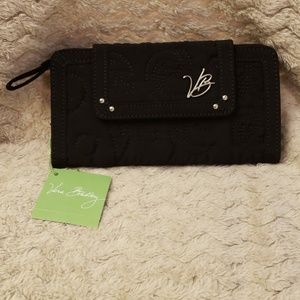 Vera Bradley Large Black Tab Wallet